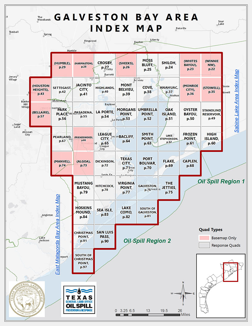 Galveston Bay Index Map